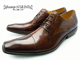 Bump N' GRIND バンプアンドグラインド メンズ ビジネスシューズ 本革 ロングノーズ 紐 革靴 紳士靴 茶 キャメル BG-2799 CAMEL 大きいサイズ ドレスシューズ 送料無料 【ビジネスシューズ おすすめ】 ニューイヤー 新年