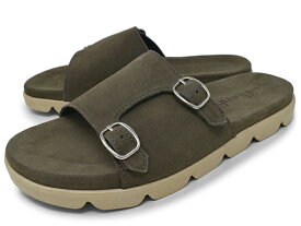 メンズ サンダル 本革 スエード レザーサンダル 牛革 BLACK TAUPE KHAKI 黒 ベージュ カーキ ブランド outNumber SANDAL アウトナンバー スリッパ 厚底 革 おしゃれ かっこいい ロンプシュー