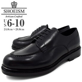 SHOEISM 1601 BLACK 革靴 メンズ ビジネスシューズ カジュアル ビジカジ トラッド 本革 おしゃれ 靴 くつ ブランド シューイズム 男性用 紳士靴