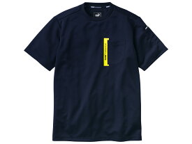 作業ウェアPUMA 半袖 Tシャツ メンズ 作業着 作業 服 PUMA WORKWEAR プーマワーク ウェア ストレッチ 吸汗 速乾 UVカット率95%以上 ポリエステル100％ 紫外線対策 ブラック ホワイト ネイビー 白 黒 紺 ガテン系 ファッション 父の日