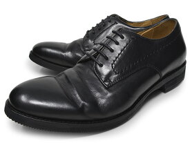 RAUDI ラウディ 82105 BLACK メンズ ローカット シューズ プレーントゥ カジュアルシューズ 本革 ブラック 黒 水洗い加工 ラウンドトゥ 靴 くつ 紳士靴 送料無料