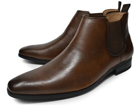 サイドゴアブーツ メンズ ドレスシューズ チェルシーブーツ プレーントゥ ブラック 黒 ブラウン 茶 革靴 柔らかい スクエアトゥ 紳士靴 大きいサイズ 28cm 29cm 30cm まで対応