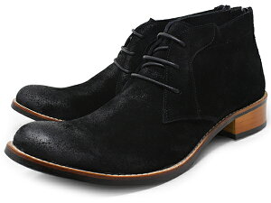 RAUDI ���E�f�B r-227 SUEDE CHUKKA BOOTS BLACK �����Y �X�G�[�h �`���b�J�u�[�c �u���b�N �o�b�N�W�b�p�[�ŒE�������ȒP �V���[�g�u�[�c �u�����h 25.5cm 26cm 26.5cm 27cm 27.5cm ��̓� ���̓�