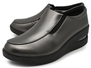 カジュアルシューズ レディース カジュアルシューズ スリッポン 紐 サイドジップ ウエッジソール 厚底 ラウンドトゥ 痛くない 軽量 幅広 4E EEEE【TABIBAKI】タビバキ 立ち仕事 歩きやすい 履き