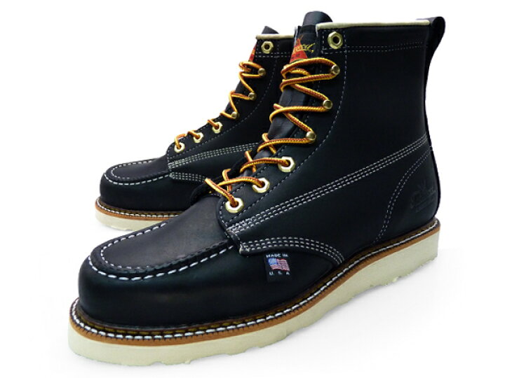 楽天市場】THOROGOOD 6 MOC TOE WORK BOOTS BLACK 814-6201 LEATHER 