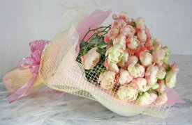 ピンクオールドローズ10本の花束　生花　花束　誕生日　お祝い　記念日　フラワーギフト　バラ