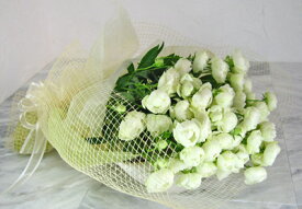 白オールドローズ10本の花束　カスミソウ入り　生花　花束　誕生日　お祝い　記念日　フラワーギフト　バラ