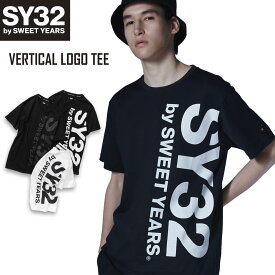 Tシャツ 半袖 メンズ レディース S/M/L/XL/XXL LL/3L ◆【REGULAR】VERTICAL LOGO TEE◆ SY32 by SWEET YEARS エスワイサーティトゥバイスウィートイヤーズ [TNS1727J]