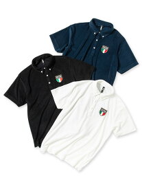 ポロシャツ パイルポロシャツ 半袖トリコローレ柄 ボタンダウン S/M/L/XL/XXL LL/3L ◆ITALY WAPPEN PILE POLO◆ SY32 by SWEET YEARS エスワイサーティトゥバイスウィートイヤーズ [13025]