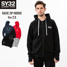 パーカー ジップパーカー スウェット フーディー S/M/L/XL/XXL LL/3L ◆BASIC ZIP HOODIE Ver.2.0◆ SY32 by SWEET YEARS エスワイサーティトゥバイスウィートイヤーズ [TNS1770]