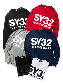 Tシャツ 長袖Tシャツ ロンT スラッシュロゴ ビッグロゴ S/M/L/XL/XXL LL/3L ◆BIG LOGO L/S TEE◆ SY32 by SWEET YEARS エスワイサーティトゥバイスウィートイヤーズ [TNS1784J]