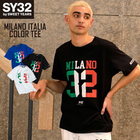 Tシャツ 半袖 ロゴプリント コットン S/M/L/XL/XXL LL/3L ◆MILANO ITALIA COLOR TEE◆ SY32 by SWEET YEARS エスワイサーティトゥバイスウィートイヤーズ [12230J]
