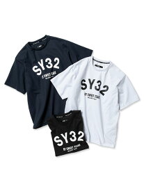 Tシャツ 半袖 アーチロゴ ワイドシルエット S/M/L/XL/XXL/XXXL/XXXXL LL/3L/4L/5L ◆ARCH LOGO WIDE TEE◆ SY32 by SWEET YEARS エスワイサーティトゥバイスウィートイヤーズ [12244M]