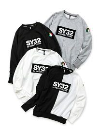 スウェット クルーネック サガラワッペン S/M/L/XL/XXL LL/3L ◆SAGARA WAPEEN BOXLOGO P/O CREW◆ SY32 by SWEET YEARS エスワイサーティトゥバイスウィートイヤーズ [13506]