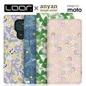 LOOF × anyan motorola moto e32s motoe7 e7power moto e6s e5 g6 play z3play ケース 手帳型 手帳型ケース z3play カバー モトローラ スマホケース 北欧 ポップ ベルト無し シンプル 軽量 レディース