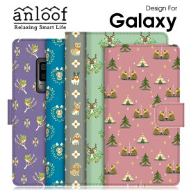 anloof Galaxy S10 feel2 feel S9 S8 S7edge S6edge S6 S5 edge ケース 手帳型 カバー スマホケース 手帳型ケース 手帳型カバー ベルトあり 財布型 ブック型 カード収納 パス入れ ギャラクシー ベルト付き かわいい ブランド イヌ ネコ 動物