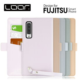 LOOF MACARON arrows N F-51C らくらくスマートフォン F-52B F-42A arrows We Be4 Plus NX9 ケース カバー arrows 5G Be4 Be3 Be RX U NX M05 M04 PREMIUM ケース カバー 手帳型 スマホケース 本革 レザー カード収納 カードポケット ストラップ付き マカロン かわいい