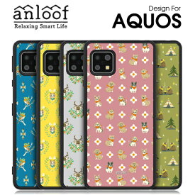 anloof AQUOS sense8 wish3 R8 pro sense7 Plus wish2 sense6s wish sense6 zero6 sense4 やさしいスマホ2 sense 4 basic lite sense5G 背面 ケース カバー アクオス 模様 動物 植物 プリント イヌ ネコ 北欧 スマホケース ストラップホール ブランド かわいい