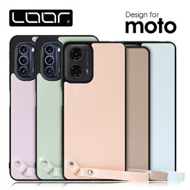 LOOF MACARON-SHELL motorola moto g24 edge 40 neo edge40 ケース カバー motorola moto g52j 5G II SPECIAL ケース カバー スマホケース 本革 レザー ストラップ付き 落下防止 シンプル マカロン かわいい Leather