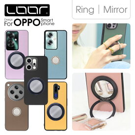 LOOF RING-SHELL OPPO A5x Reno14 Reno13 A A3 Reno11 A A79 Reno10 Pro 5G Reno9 A Reno7 A A55s 5Gケース カバー Find X8 X3 Pro A5 2020 Reno7a FindX3 Pro Reno 7 A Findx 3 Pro opporeno7a findx3pro ケース カバー リング付 本革 レザー 落下防止 ミラー