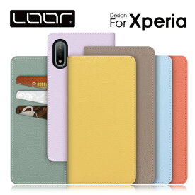 LOOF BOOK Xperia Ace III II XZ3 ケース カバー XZ2 Premium XZs XZ X Performance Z5 Z4 ケース カバー 手帳型 スマホケース 本革 レザー カード収納 カードポケット マグネットなし スタンド 大人かわいい Leather