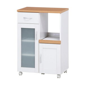 【P5倍10/30 13-15時&最大1万円クーポン10/30】 キッチンカウンター 幅600×奥行410×高さ890mm キッチンラック レンジ台 キャスター付きラック 台所収納 キッチン収納 シンプル おしゃれ 2019-1009-02