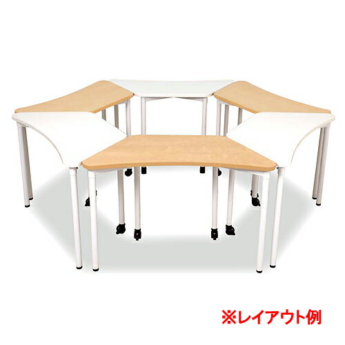 【楽天市場】soldout【法人限定】 会議テーブル 台形テーブル 作業台 机 デスク テーブル 会議 施設 学校 スクール キャスター付き