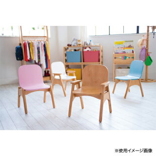 キッズチェア肘付きスタッキングチェア木製チェア児童用幼児用チェア幼稚園幼児施設子供向け天然木フレームイスチェアTOT-37AC