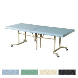 【P5倍1/15 13-15時&最大1万円クーポン1/9-15】 【法人送料無料】 折りたたみベッド 幅1810×奥行760×高さ610mm キャスター付 合成皮革張り 耐アルコール 耐次亜塩素酸 抗菌 イージークリーン 簡易ベッド Y-OB