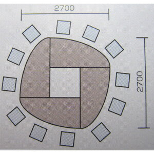 y@lz ce[uZbg 2700×s2700mm RۓV ABSGbW EL^e[u4Zbg ce[u [Ne[u ō c GK4 LOOKIT ItBXƋ CeA
