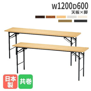 【P5倍10/30 13-15時&最大1万円クーポン10/30】 【法人送料無料】 折りたたみテーブル 幅120cm 2台セット 会議テーブル ミーティングテーブル 折りたたみ 角型 軽い 会議用テーブル 長机 薄型 KT-1260
