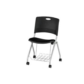 【法人限定】 スタッキングチェア 4本脚 棚付タイプ 荷物置き付 肘なしチェア ミーティングチェア オフィスチェア 会議チェア ネスティング チェア 椅子 FNC-TK5F