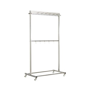 【P5倍10/30 13-15時&最大1万円クーポン10/30】 【法人限定】 モップハンガー 12本掛け 幅930×奥行544×高さ1622mm キャスター付き 両面使用可能 オープンタイプ モップラック 掃除用具用ラック CE-491-