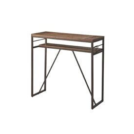 カウンターテーブル ハイテーブル 天然木天板 角型テーブル 棚付きテーブル ナチュラル モダン 北欧 おしゃれ テーブル アイアン脚 PT-782BK