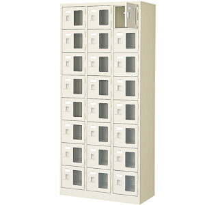 【P5倍10/25 13-15時&最大1万円クーポン10/24-27】 【法人限定】 24人用シューズロッカー 3列8段 鍵なし BST3-8WMX(N) LOOKIT オフィス家具 インテリア