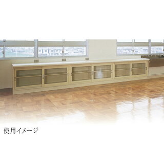 ガラス引戸書庫BER-ST11(N)2列3段A4資料学校