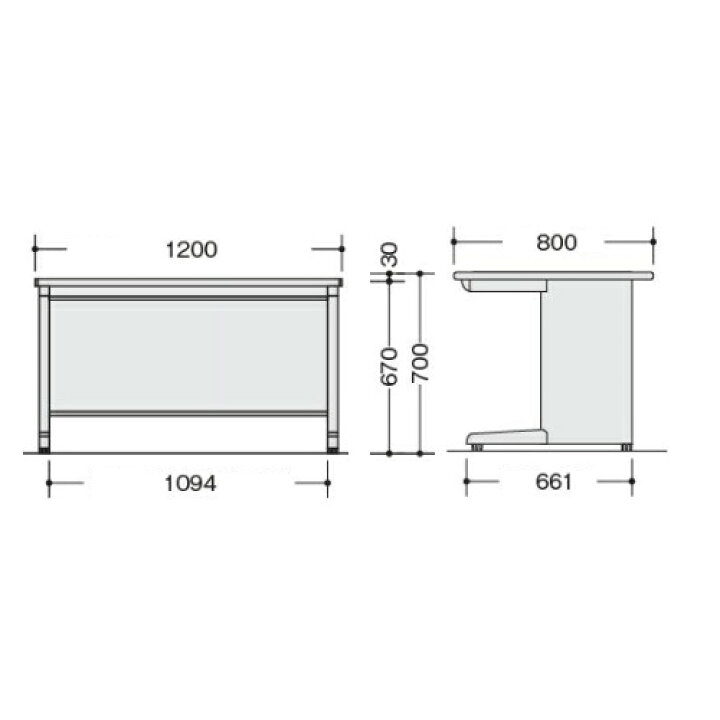 楽天市場】【ﾋﾞｼﾞﾈｽ割10％OFF＆1200円OFFｸｰﾎﾟﾝ3/28-4/28】平机 W1200mm 