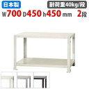 【P5倍8/10 13-15時&最大1万円クーポン8/4-10】 スチールラック 幅70×奥行45×高さ45cm 2段 40kg/段 スリムラック 軽量ラック 業務用 収納棚 スチール棚 物品棚 オープンラック 店舗 倉庫 整理棚 NSTR-047