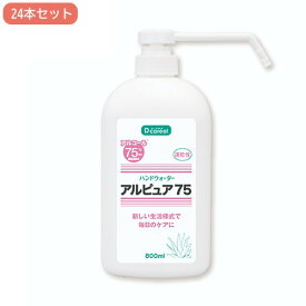 【P5倍4/5 13-15時&最大1万円クーポン4/4-9】 ハンドウォーター 24本セット 800ml アルコール75％配合 消毒液 手指消毒用アルコール 消毒用エタノール 消毒 除菌 感染症対策 ウイルス対策 大容量 HW-800S