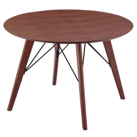 ダイニングテーブル 丸テーブル ラウンドテーブル 4人用 直径105×高さ72cm ダークブラウン ウォールナット 円形テーブル おしゃれ 北欧 木製 机 丸型 TDT-1370