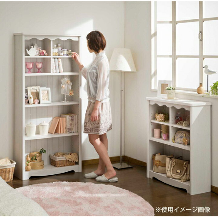 楽天市場 フリーラック 3段 オープンラック シェルフ 本棚 飾り棚 ラック 収納 収納家具 女の子向き かわいい フレンチ ホワイト 送料無料 Mcn 9011 Lookit オフィス家具 インテリア Lookit オフィス家具 インテリア