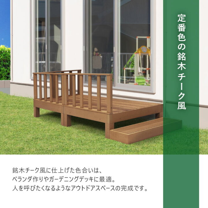 楽天市場 ウッドデッキ用サイドパネル フェンス 樹脂 縁側 庭 手すり 人工木 柵 デッキ Diy おしゃれ ガーデンデッキ ベランダ 頑丈 屋外 Hp S Lookit オフィス家具 インテリア