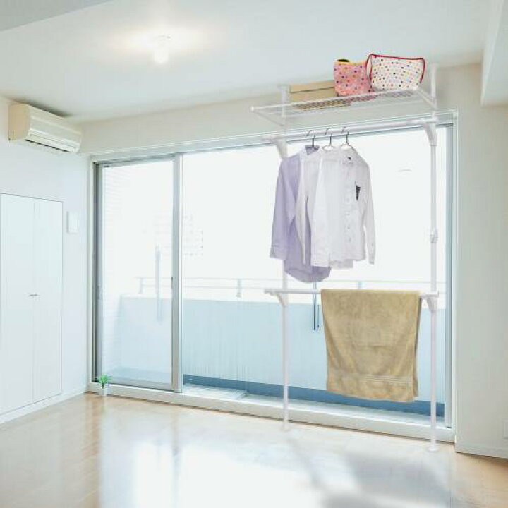 楽天市場 5 Offクーポン2 25 10時 14時限定 物干し 突っ張り棒 幅1 210 奥行37 高さ155 255cm 洗濯物干し 物干しラック 物干しスタンド 部屋干し おしゃれ シンプル 一人暮らし 洗濯 窓際 Wj 504twh Lookit オフィス家具 インテリア