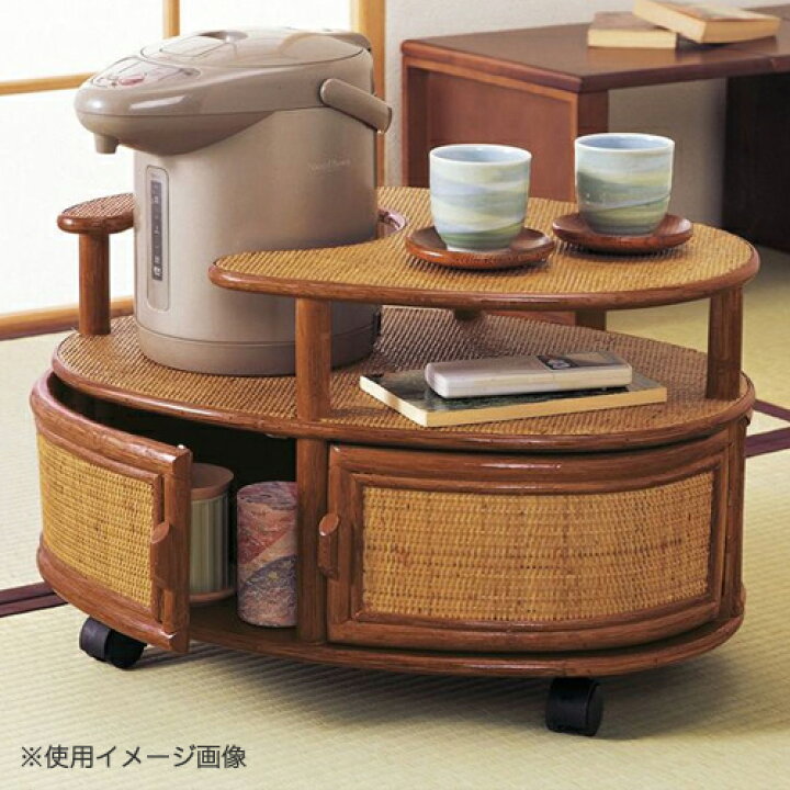 楽天市場】soldout ポットワゴン 送料無料 サイドテーブル ラタン 