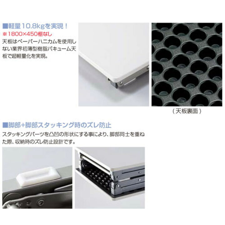 楽天市場】soldout 会議用テーブル 折りたたみテーブル 1800×450mm 