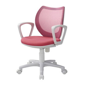 オフィスチェア メッシュ 肘付き デスクチェア 事務椅子 学習椅子 パソコンチェア モールドウレタン イス コンパクト 女性向け 小さい フローラル FLO-43M1-F
