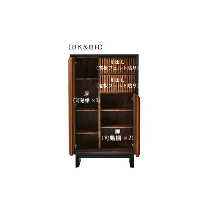 楽天市場】キャビネット 幅750×奥行440×高さ1290mm 飾り棚 リビング 