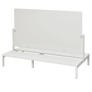 【P5倍10/25 13-15時&最大1万円クーポン10/24-27】 【法人限定】 机上台 デスクトップパネル モニター台 対面式 幅950×高さ150mm 机上ラック 半透明 パーテーション デスク上置棚 モニター台 白 RFTR-D