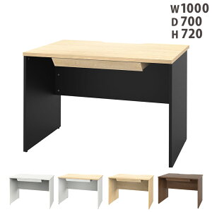 【法人限定】 オフィスデスク 木製 引き出し付き 幅1000×奥行700mm ワークデスク パソコンデスク PCデスク 事務机 平机 作業机 配線 収納 会社 RFPD-1070-DR