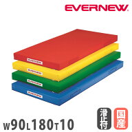 カラー体操マット エバニュー 幅90×長さ180×厚さ10cm 屋内用 ターポリン 防炎加工 半硬質ウレタンフォ…